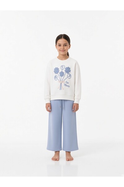 JABBER Girl's Floral Appliqué Tracksuit Set