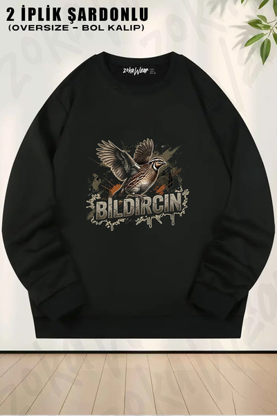 ZOKAWEAR Bildircin Graphic Printed Crew Neck Sweatshirt