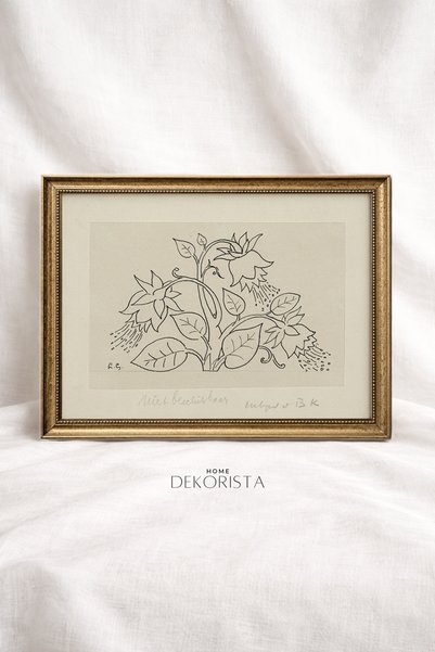 HOME DEKORİSTA Pictură florală vintage fără sticlă, decor floral de perete, t...