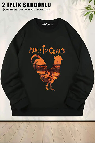 ZOKAWEAR Dirt Alice in Chains Printed Crew Neck Sweatshirt