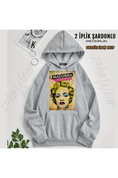 ZOKAWEAR Madonna Unise Printed Hooded Sweatshirt