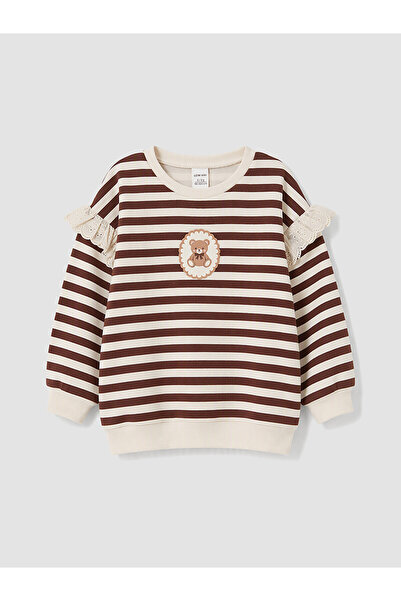 LC Waikiki Two Mt Shop Quality Lcw Kids Brown 3-Thread Striped Loose & Baggy ...