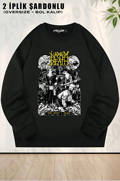 ZOKAWEAR Napalm Death S09 Rock Metal Band Printed Crew Neck Sweatshirt