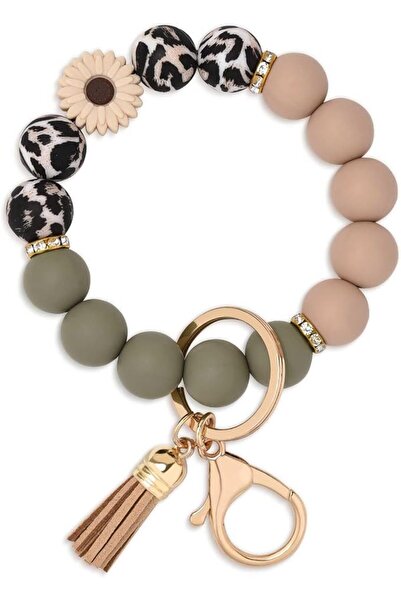 SWIUKPHE Silicone Key Ring Bracelet, Cute Keychain Wristlet Key Ring Bracelet...