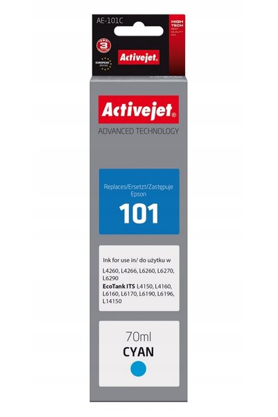 ActiveJet Cerneluri AE-101C 70ml Cyan pentru imprimante Epson