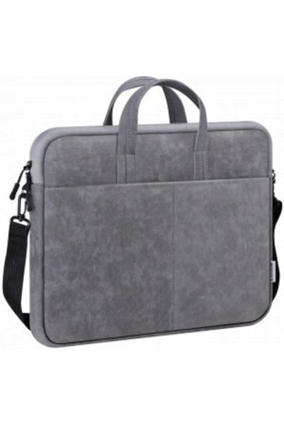 Defender Geantă 26088 PIELE SOLIDĂ 15,6 " Piele Eko Căptușeală Moale Gri