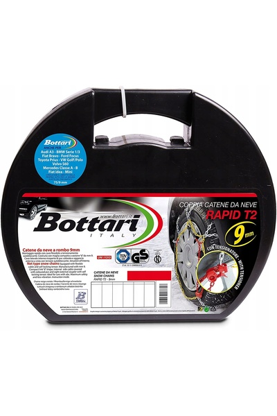 Bottari 18835 lanțuri de zăpadă rapid T2, 9mm, dimensiune 140 cm