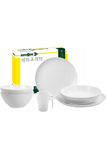 Brunner Set de veselă pentru 2 persoane, din melamină, model Spherica, pentru...