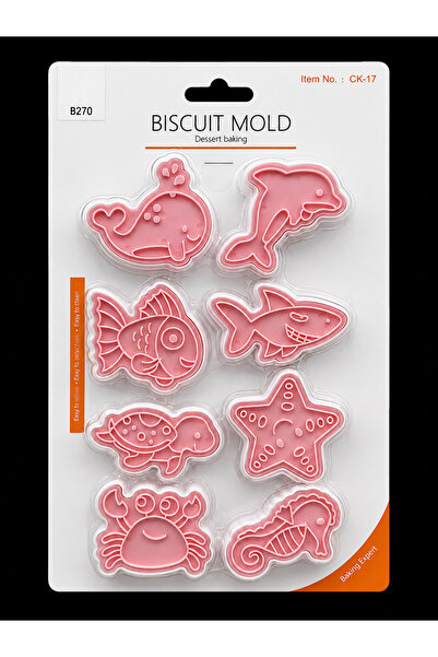 Adana Pasta Malzemeleri B270 Plastic Breakable Set 8 Pieces Sea Themed Sea Wo...