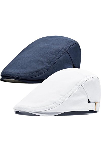 GENERAL Men's Cotton Newsboy Hat Adjustable Breathable Irish Style Cap for Dr...
