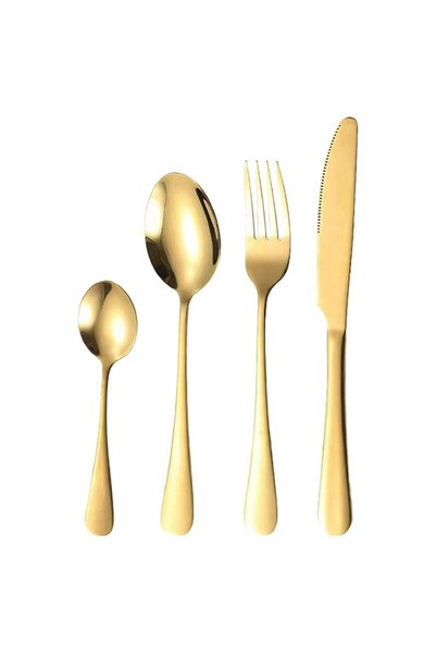 Vilde SET DE TACÂMURI DIN OȚEL 16 PIESE GOLDEN 139557