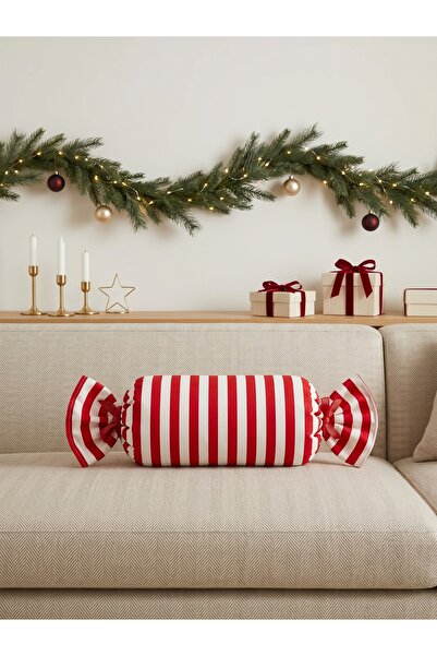 BMK BETTER TOGETHER New Year's Striped Candy Pillow Throw Pillow