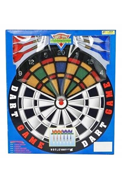 adar Placă de darts 41x36cm cu 6 săgeți - Joc de familie pentru interior