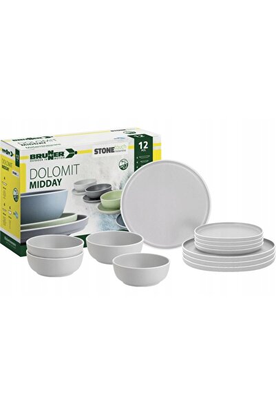 Brunner Set de masă din melamină Midday Dolomit alb