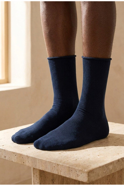 Katia&Bony Men's New Harold Bamboo Socks Navy Blue