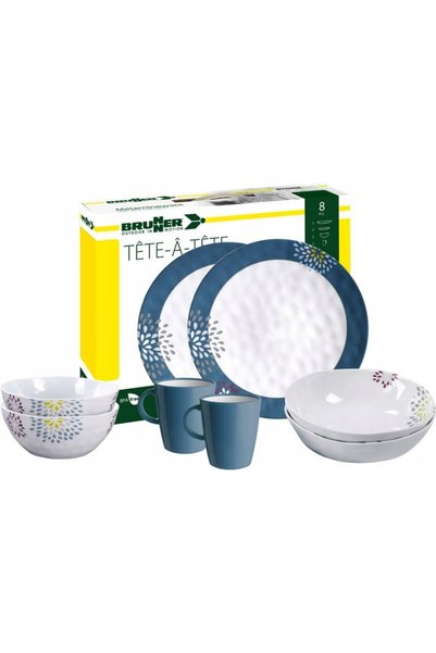 Brunner Set de cină pentru 2 persoane, din melamină, tip tête-à-tête Belfiore