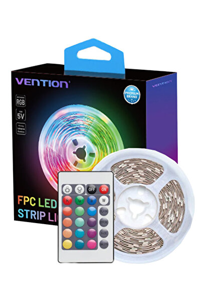 Vention Bandă LED RGB de 2m cu telecomandă 5V pentru iluminat interior