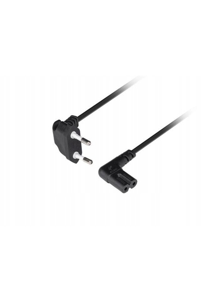 Lanberg Cablu de alimentare CA-C7CA-12CC-0018-BK 1.8m Unghiular VDE Negru Euro