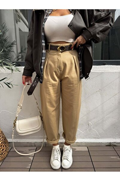 Zerrincan Giyim Camel Orijinal Marka Gabardin Pantolon