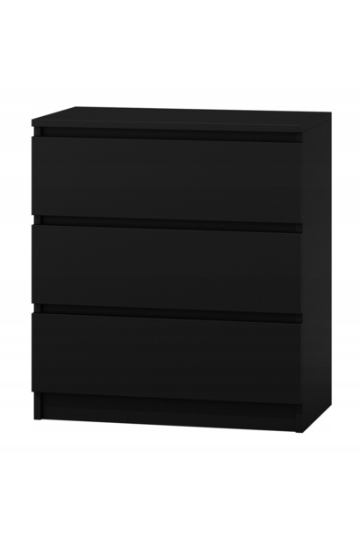 Topeshop TOP E SHOP M3 BLACK Comodă modernă cu 4 sertare