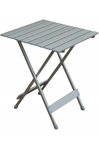 Camp4 Masă turistică din aluminiu, gri, 50x50 cm