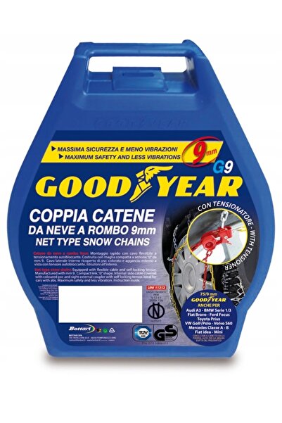 Bottari Goodyear 77916: Lanțuri de zăpadă 'G9', 9 mm, mărimea 140, TUV, ÖNORM