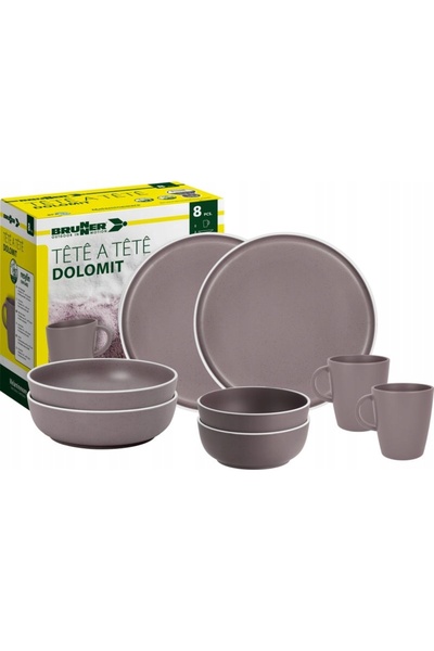 Brunner Set de masă din melamină Set tête-à-tête Dolomit Rose