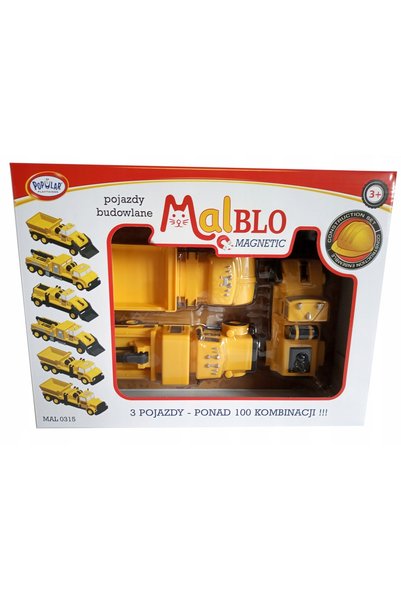 Malblo MagBlo MALIK 0315 Vehicule de construcții magnetice Jucărie creativă