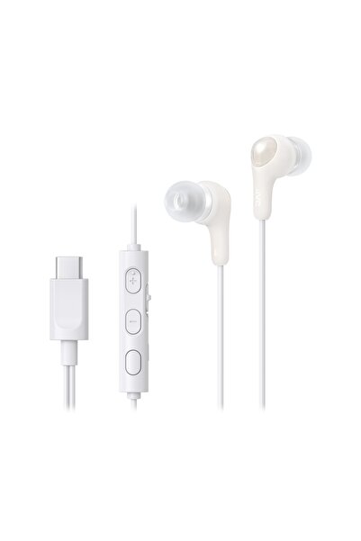 JVC HA-FR9UC Alb USB-C Căști cu microfon pentru pilot, fără întârziere, pentru