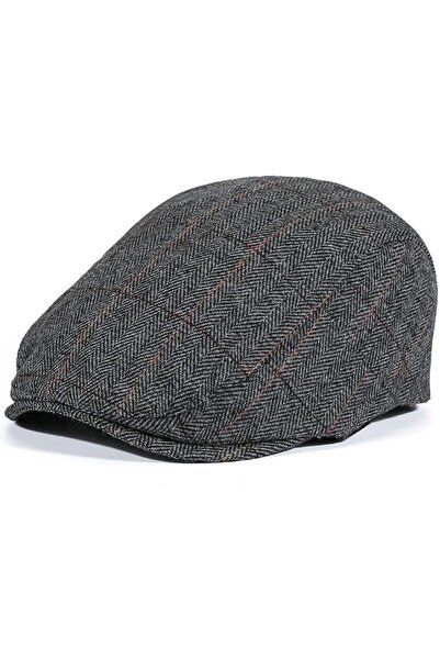 GENERAL Boquilla Newsboy Hat, Gray, Polyester and Cotton for Men, Gatsby News...