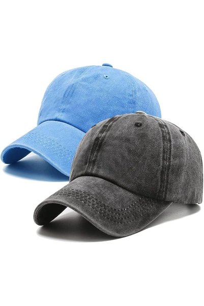 PFFY 1/2 Packs Vintage Washed Distressed Baseball Cap Dad Golf Hat for Men Women