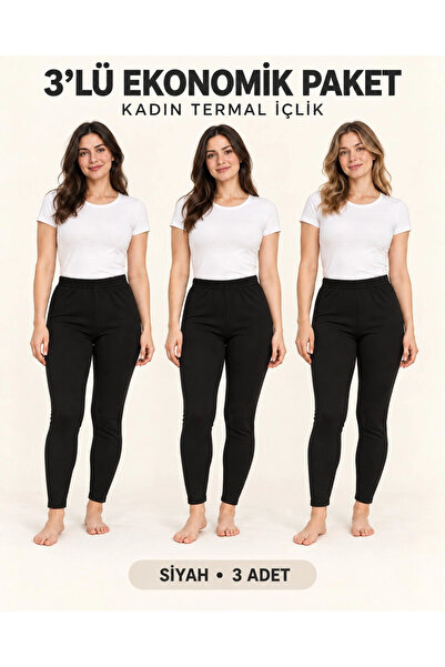 Erdenay Tekstil Economical Thermal Plus Size Winter Lycra Unisex Tights Under...
