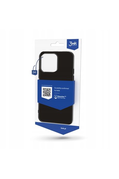 3MK Husă mată iPhone 16 6,1 Negru Absorbție șocuri Atingere plăcută Protecție