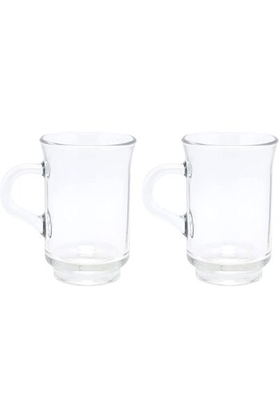 LAV 2 Peices Tea or Coffee Cup, 150 ml, Clear