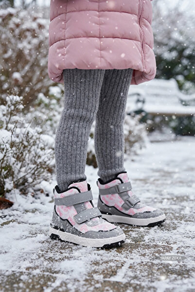 Kiko Kids Minas %100 Deri Cırtlı Kız Çocuk Bot Ayakkabı