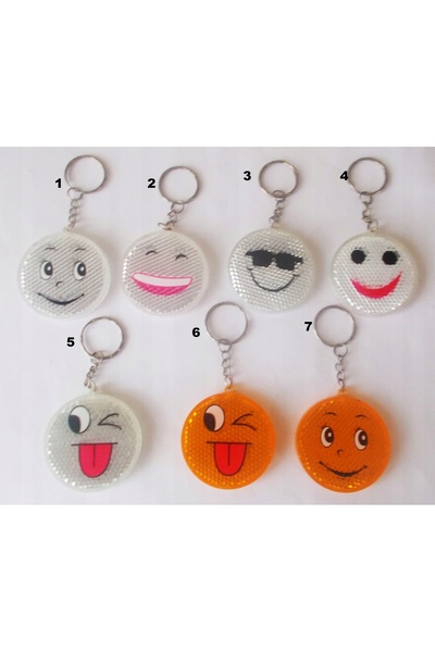 adar Pandantiv reflectorizant cu față zâmbitoare de 6cm - set de accesorii co...