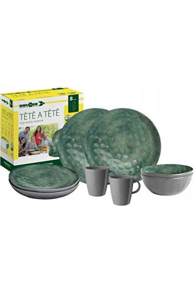Brunner Set de cină din melamină Tête-à-tête, Verde Marin Venețian