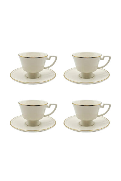 Lucky Art New Milan Bone 4-Piece Coffee Cup Set 100 ml