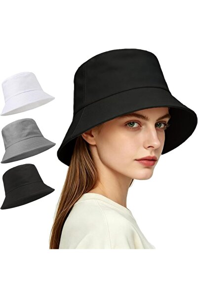 GENERAL 3 Packs Unisex Athletic Bucket Hat Solid Colors Sun Hat with UV Prote...