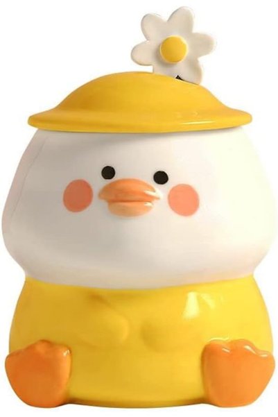 Yalucky Funny Yellow Duck Cup Cute Mug Ceramic Coffee Mug with Spoon Kawaii M...