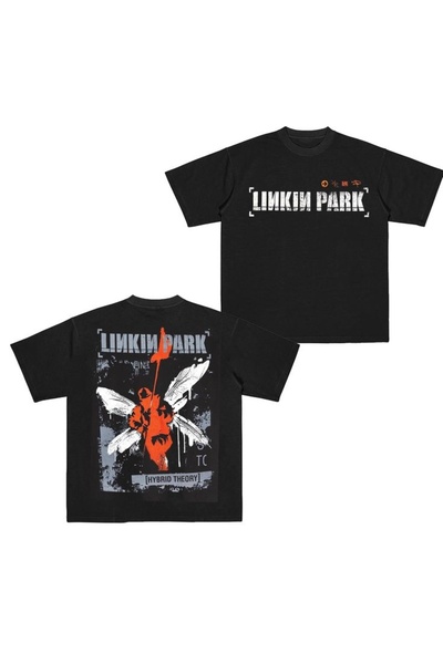 Vordevia Tricou oversize din bumbac imprimat Linkin Park