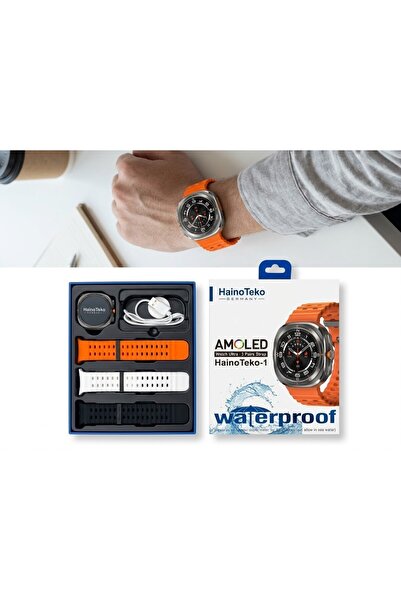 HAİNO TEKO-1 amoled watch ultra-3 pairs strap waterproof