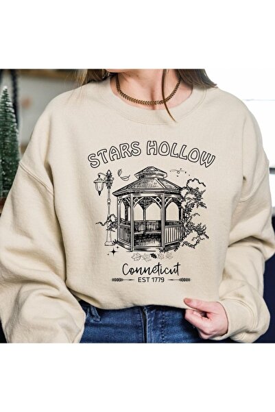 Vordevia Stars Hollow Gilmore Girls Βαμβακερό φούτερ με στάμπα, 3 κλωστές, με...