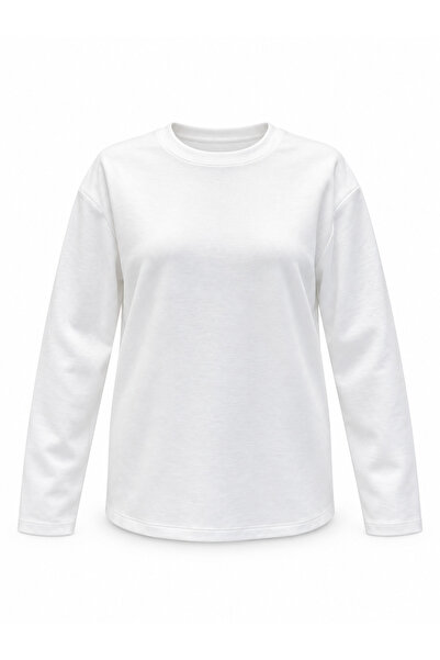 Basic Bisiklet Yaka Sweatshirt