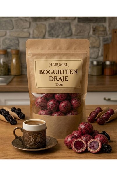 HAR-UM Ticaret BÖĞÜRTLEN BÜYÜK BOY DRAJE-KAHVE YANI 150 GR
