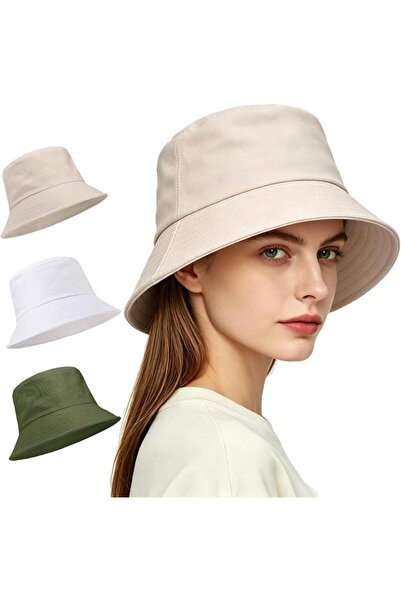 GENERAL 3 Packs Unisex Athletic Bucket Hat Solid Colors Sun Hat with UV Prote...