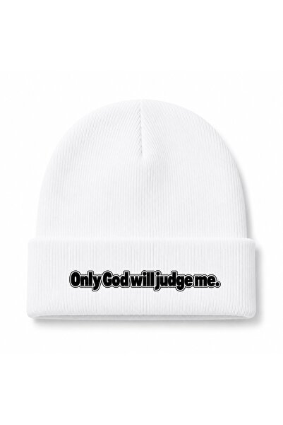 Rabona Fashion Γραφικός Σκούφος με Στάμπα: «Μόνο ο Θεός με θα κρίνει»