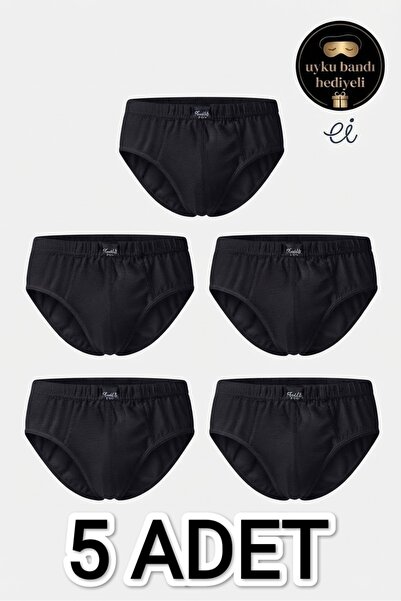 Tutku 5-Pack Black 100% Cotton Men's Slip Underwear - Black/White/Grey Option...