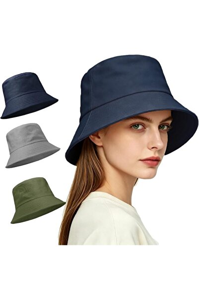 GENERAL 3 Packs Unisex Athletic Bucket Hat Solid Colors Sun Hat with UV Prote...