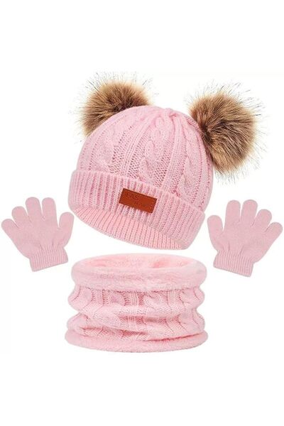 BananaHome Kids Winter Hat Gloves Scarf Set,Toddler Girls Winter Hat Kids The...